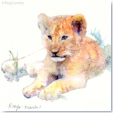 Gerrity Kenya Kicheche Lion Cub Watercolors