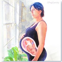 Latina Pregnancy Illustration by Gerrity