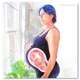 Latina Pregnancy Illustration by Gerrity