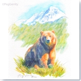 Grizzly Bear Hugo from AWCC Watercolor by Gerrity