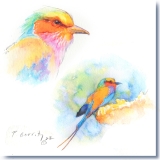 Lilac-breasted Roller Watercolor Gerrity