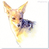 Hyena and Jackal Watercolor Portraits Gerrity
