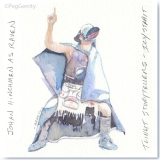 Tlingit Storytellers Johanna Dybdahl and Johan Hinchman of Hoonah, Alaska in Icy Strait Point Watercolor by Gerrity