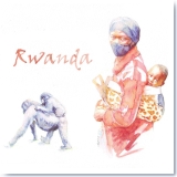 Rwanda Mother and Child watercolor Gerrity