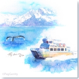 Juneau Whale Watch Tour Watercolor by Gerrity
