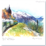 White Pass Summit Train from Skagway Watercolor by Gerrity