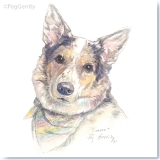 Custom Pet Portrait Watercolors by Peg Gerrity