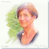Watercolor Portrait of Emily Glover by Peg Gerrity