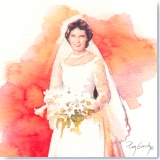 Watercolor Portrait of the Artist's Mother by Peg Gerrity