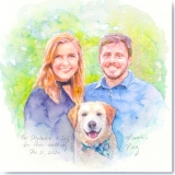 Watercolor Portrait of Stephanie Stryker and Jeff Rowland by Peg Gerrity