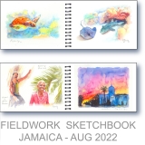 Jamaica Research - Watercolor Fieldwork Sketchbook by Gerrity