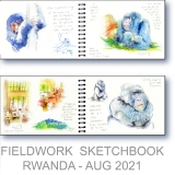 Rwanda Research - Watercolor Fieldwork Sketchbook by Gerrity